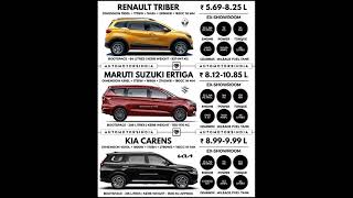 Renault Triber vs Maruti Suzuki Ertiga vs Kia Carens #shorts #car #marutisuzuki #kia #renault