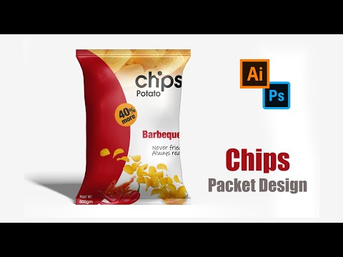Product Packaging | #3D_Packaging_Design | Chips Packet Design Tutorial in Illustrator