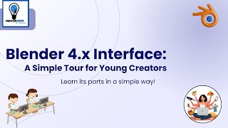 Blender 4.x Interface Explained for Kids | Easy Beginner Tour with Mentor Mom 🎨💻
