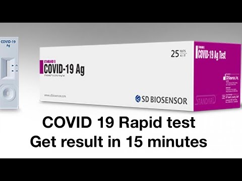 COVID 19 Ag Rapid test ( Get result in 15 minutes)