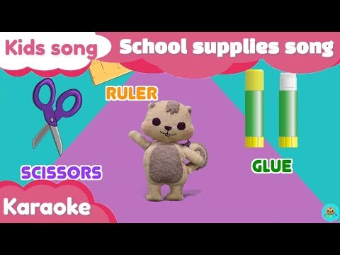 School supplies song - Karaoke! ㅣ Suni.B kids songs