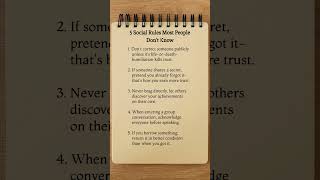 5 Social rules most people don't know | #tricks #psychology #quotes #mindset #shorts #motivation