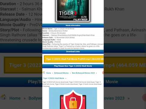 Tiger 3 Full Movie Mobile me download kaise kare || how to download Tiger 3 movie #tiger #tiger3