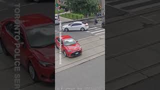 Video shows stolen car slamming into stopped traffic at Brampton intersection