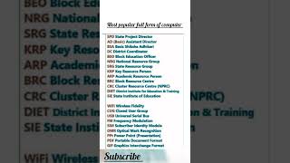 Most popular full form of computer|important full form #computer #computerscience#shortvideo