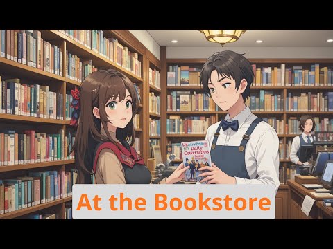 At the Bookstore - Easy Conversation Practice for Beginners!