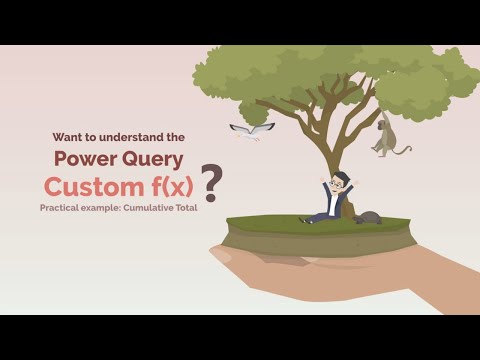 Power Query Excel | M CODE -  Custom Function f(x) with the example of a cumulative sum.
