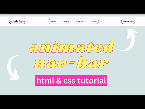 How to make an animated navigation menu using THML And CSS