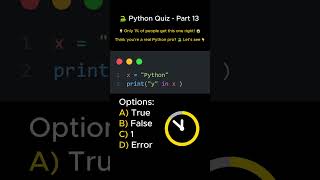 Python Quiz Part 13 – Most People Fail This One! 🤯 #viral #shortvideo #coding #codingshorts #python