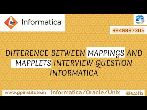 DIFFERENCE BETWEEN MAPPINGS AND MAPPLETS INTERVIEW QUESTION INFORMATICA