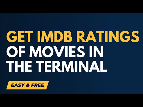 Get IMDB Ratings of movies & TV shows in your terminal | Linux macOS