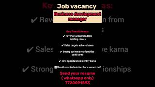 business development manager #jobs #mumbaijobs #businessdevelopmentmanager #jobsinmumbai