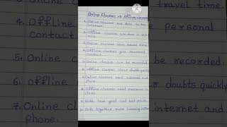 👉 Online Classes vs Offline Classes | 10 Lines Essay | Easy English Essay