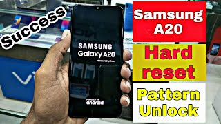 Samsung Galaxy A20 hard reset pattern unlock without pc