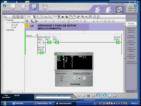 ARRANQUE Y PARO DE MOTOR EN TWIDOSUITE (ENCLAVAMIENTO)