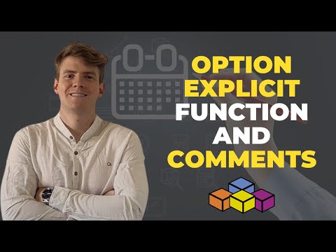 VBA | How to use the Option Explicit Function and Comments in your Excel Macro