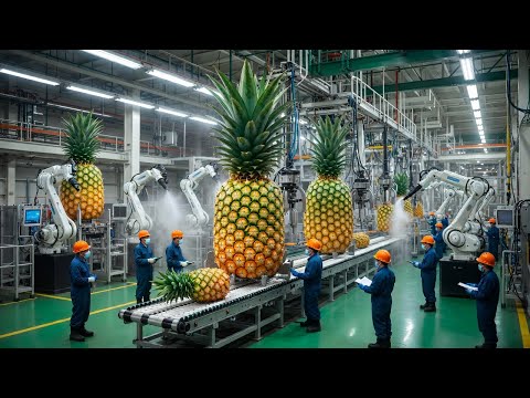 Inside the 750,000 LB Pineapple Plant — The HYPNOTIC Peeling of Modern Pineapple Production