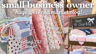10 HOUR MARKET DAY!!⭐️ *242 items sold* // selling my handmade products + bts of selling at a market