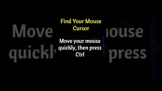 Find Your Mouse Cursor  #mousepointer #cursor #mouse #mousecursors #shorts #ytshorts #adminanswers