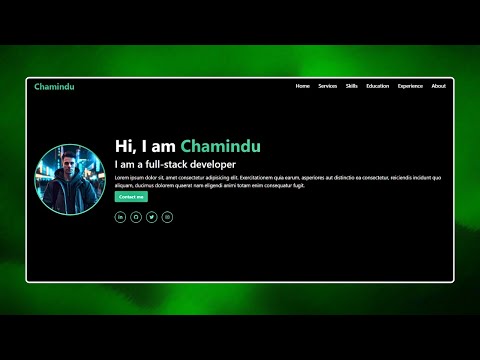 Personal Portfolio Landing page using Tailwind CSS