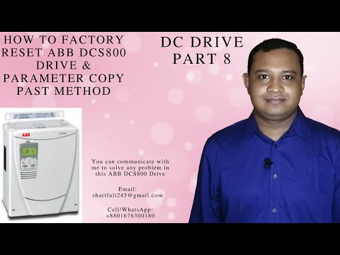 HOW TO FACTORY RESET ABB DCS800 DRIVE & PARAMETER COPY PAST METHOD! DC DRIVE! PART 8!