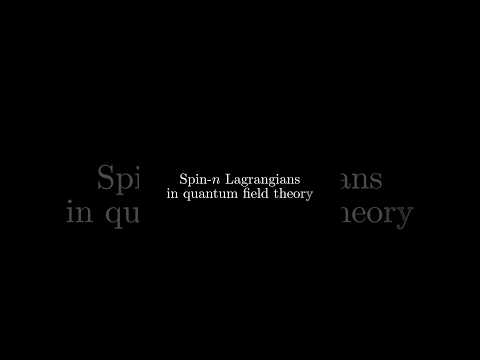 Lagrangians for different spin in QFT