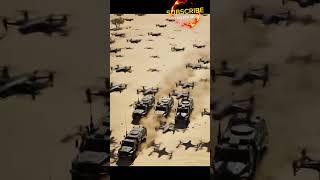 Drone Swarm Over Enemy Convoy