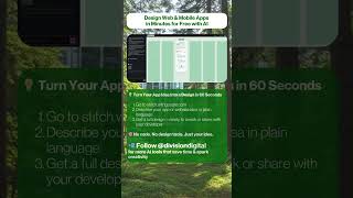 Turn your idea into an app design in under 60 seconds – free & no code needed.