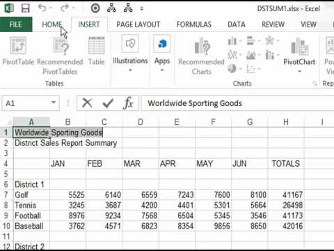 Using the Ribbon in Excel 2013