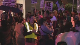 A protest on Main Street against ICE