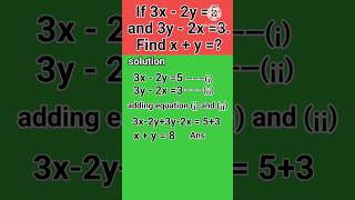 find the value #value #maths #linearequations #mathtricks