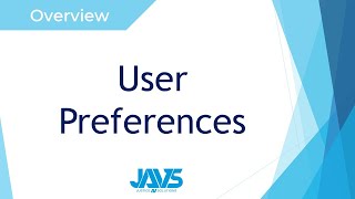 JAVS Suite 8 Software User Preferences Settings