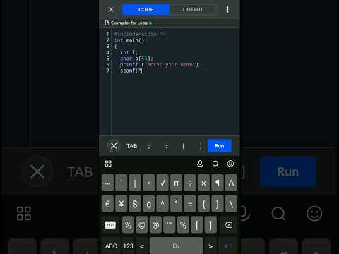 #1 how write your name 100times using for loop in c language language#clanguage #forloop #coding
