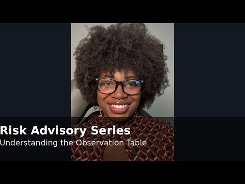Observation Table Explained | Risk Management Process – Jimmia Williams