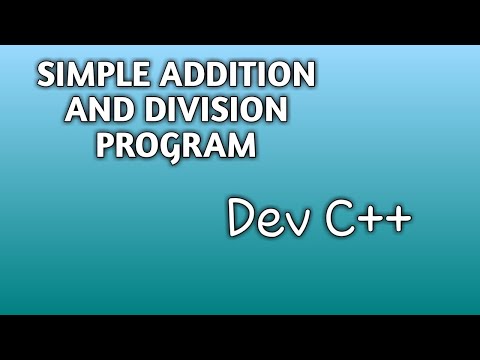 Dev C++ Addition Program