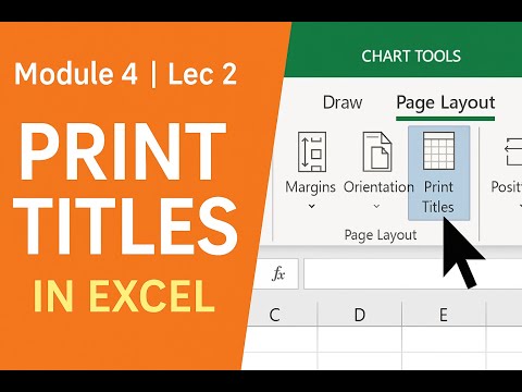 Print titles | Module 4 Lecture 2 | Excel Zero to Hero Series