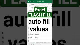 Excel Flash Fill - Automatically fill in values #excel #flashfill #exceltips