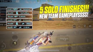 Solo 5 Finishes with New Team TRYOUTS || iPhone 16 Pro || BGMI Competitive 🔥
