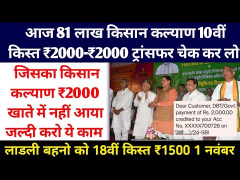 Mukhyamantri kisan kalyan 10वीं किस्त ₹2000 जिनके खाते में नहीं आयी | Cm kisan kalyan Yojana mp