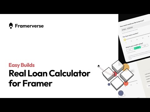 Add a real compound interest loan calculator to your Framer site.