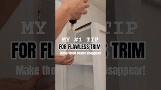Get flawless wood seams by doing this! #woodworkingtips #trimtips #builtins