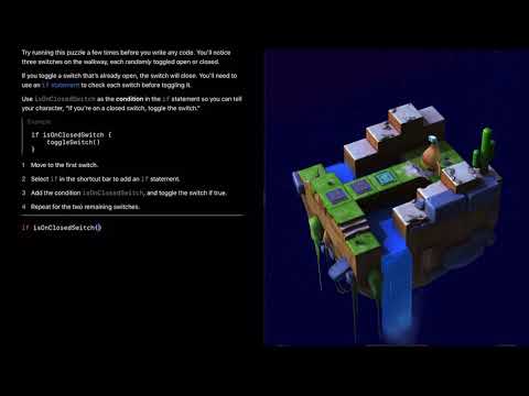 Apple Swift Playgrounds - Learn to code 1 - Checking for Switches