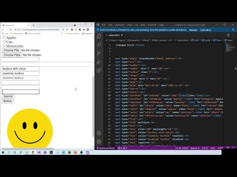 HTML Inputs and Input Attributes