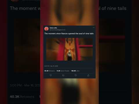 The moment when Naruto opened the seal of nine tails | #ninetails #animeeditz