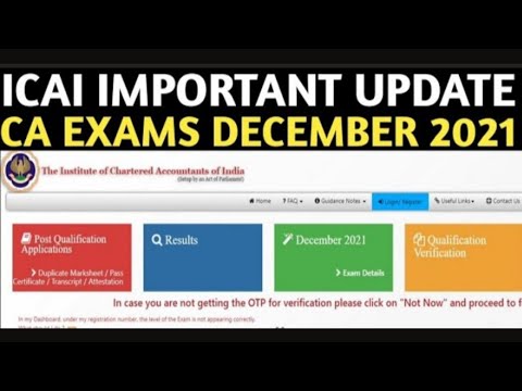 Breaking News | ICAI Biggest Announcement | CA Exam Dec 2021 | Foundation, Inter, Final |