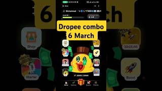 Dropee combo card ⚡ Today DROPEE 6 March Combo card Daily combo #drope #combocard