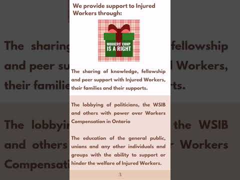 Injured Workers need a compensation & rehabilitation system that recognizes the special difficulties
