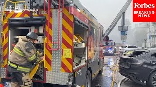 Emergency Services Dispatched To Dnipro, Ukraine, After Russian Airstrike