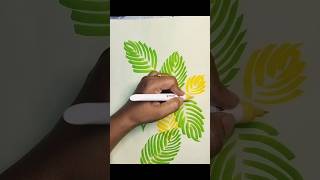 Easy Background leaf Art|#easyart #leafart #easydrawing #backgroundart #artshorts #masakkali