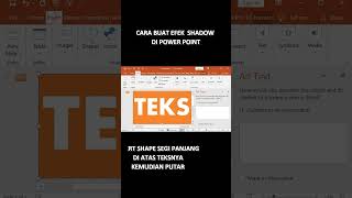 CARA BUAT EFEK SHADOW DI POWER POINT #shortvideo #youtubeshorts #youtubeshort #shorts #short